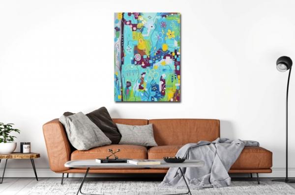Buy modern art living area - Abstract no 1411